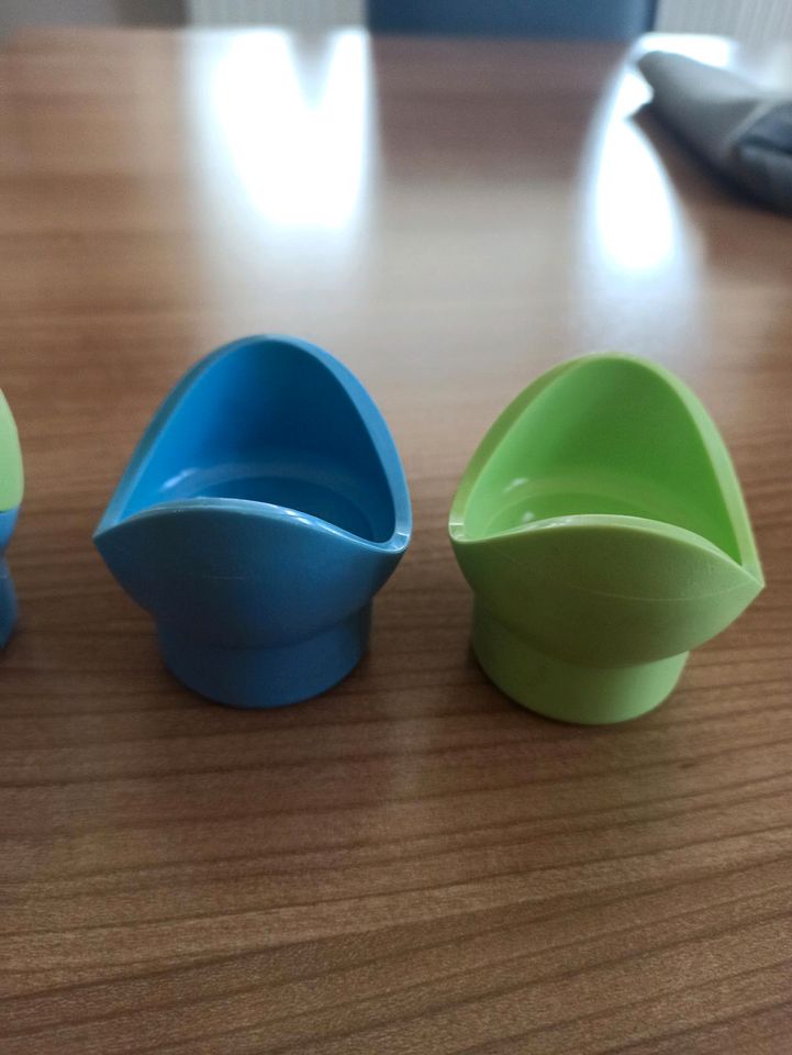 Tupperware Junge Welle Eierbecher❤ 4 Stk, blau/mint Neu in Saarlouis