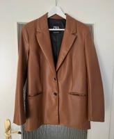 Neu Zara Blazer leicht oversize Kunstleder braun München - Altstadt-Lehel Vorschau
