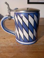 Vintage Bierkrug weiß-blaues Diamantmuster Bayern - Augsburg Vorschau