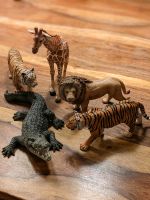 Schleich - Giraffe, Krokodil, Löwe und zwei Tiger Hamburg-Mitte - Hamburg Altstadt Vorschau