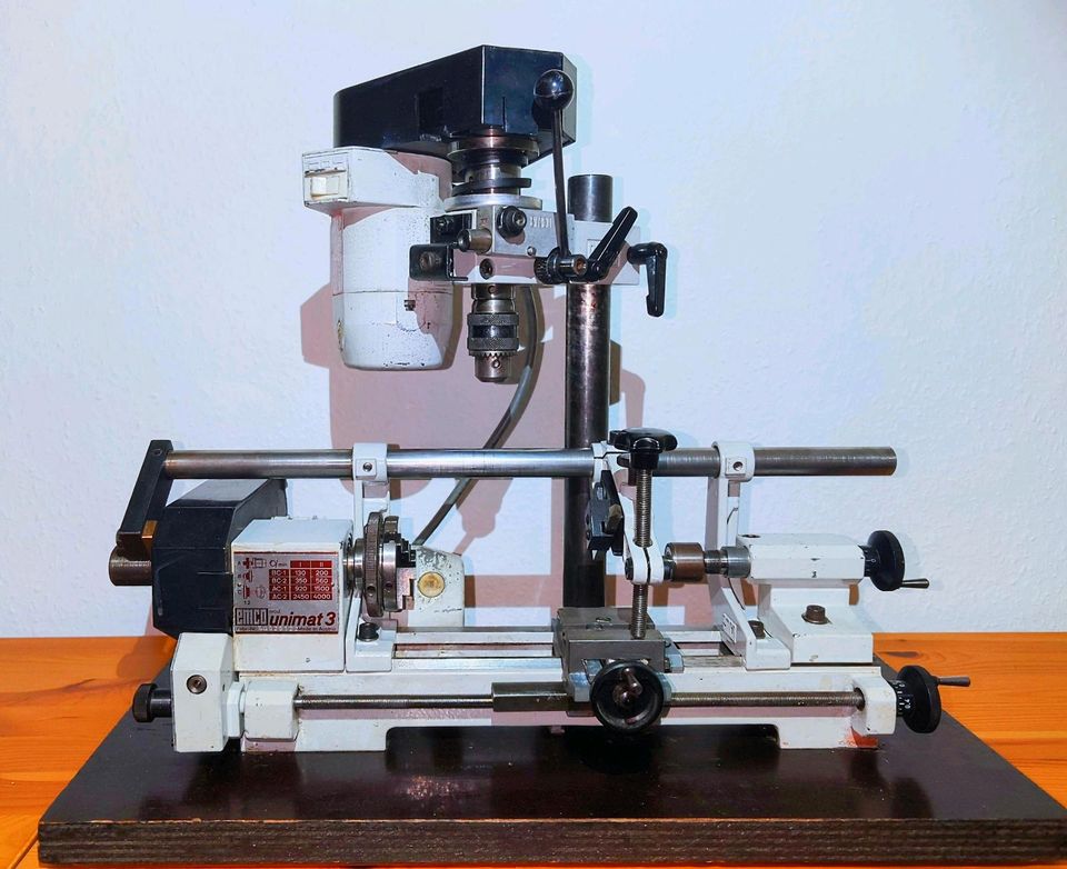 Emco Unimat 3 Drehbank mit Fräse, Bohrmaschine & Gewindeschneider in Leer (Ostfriesland)