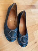 Gabor ballerinas schwarz Lack Leder schnalle 6 49 Bayern - Hallbergmoos Vorschau