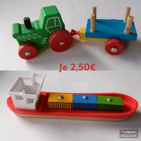 Holzspielzeug, Boot und Traktor mit Anhänger  zusammen für 5,00€ Berlin - Gatow Vorschau