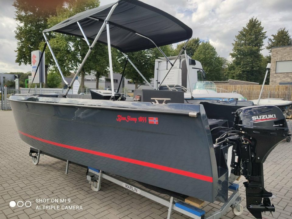 NEU Sport Boot Sloepen Angelboot Blue Sloep 1855 Außenborder in Wesel