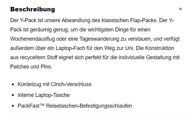 Rucksack Topo Designs Y-Pack in Neustadt am Rübenberge