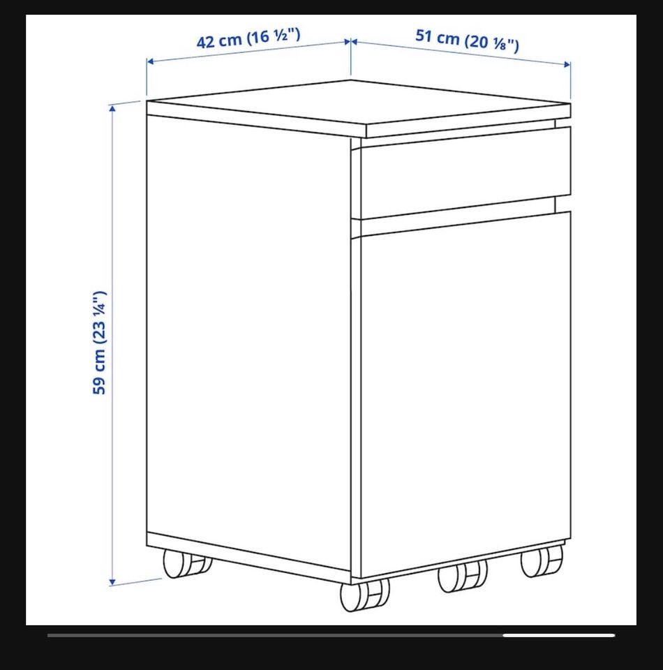 Malm Kommode weiß mit Rollen IKEA OVP NEU in Sprakel