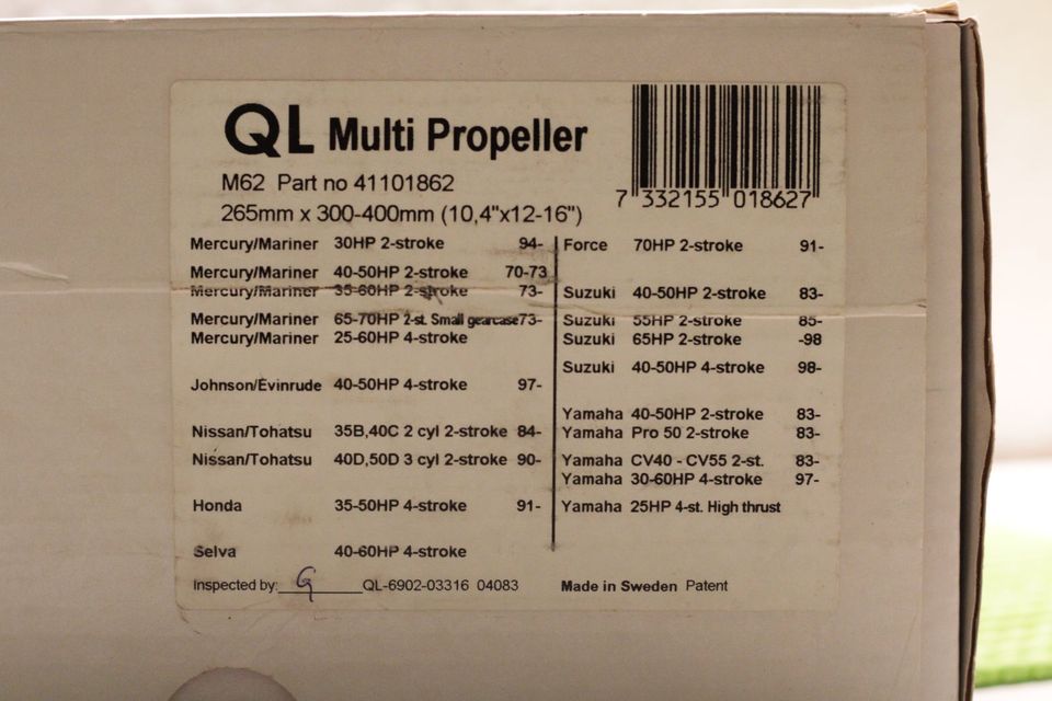 QL Multi Propeller M62 265x300-400 mm 10,4x12-16" in Leipzig