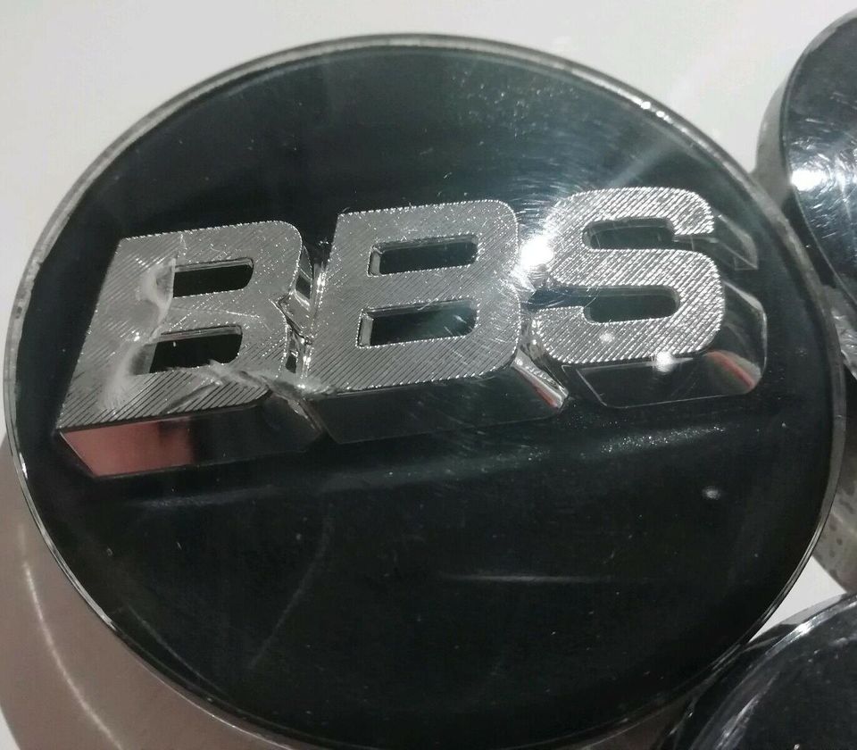 BBS RS FELGENDECKEL Emblem 09.24.036 schwarz / chrom 70.6 mm RF GT