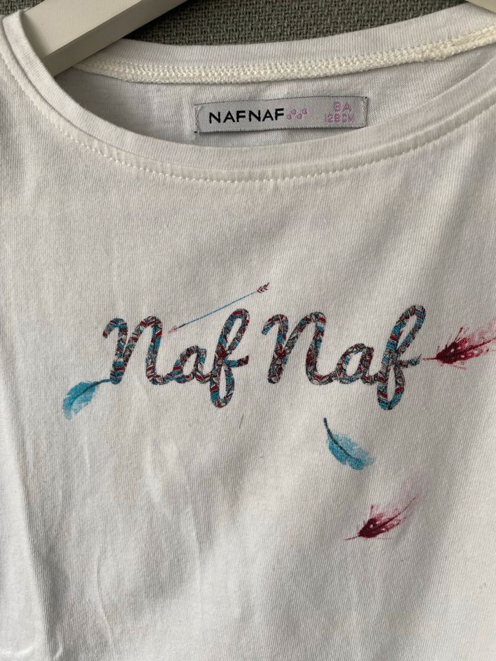 Mädchen ½ Arm T-shirt von „nafnaf“, Gr. 8 Jahre (128) Fb. weiß in Reutlingen