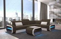 Stoff Polster Sofa Eckcouch Verona L mit LED Beleuchtung Berlin - Treptow Vorschau