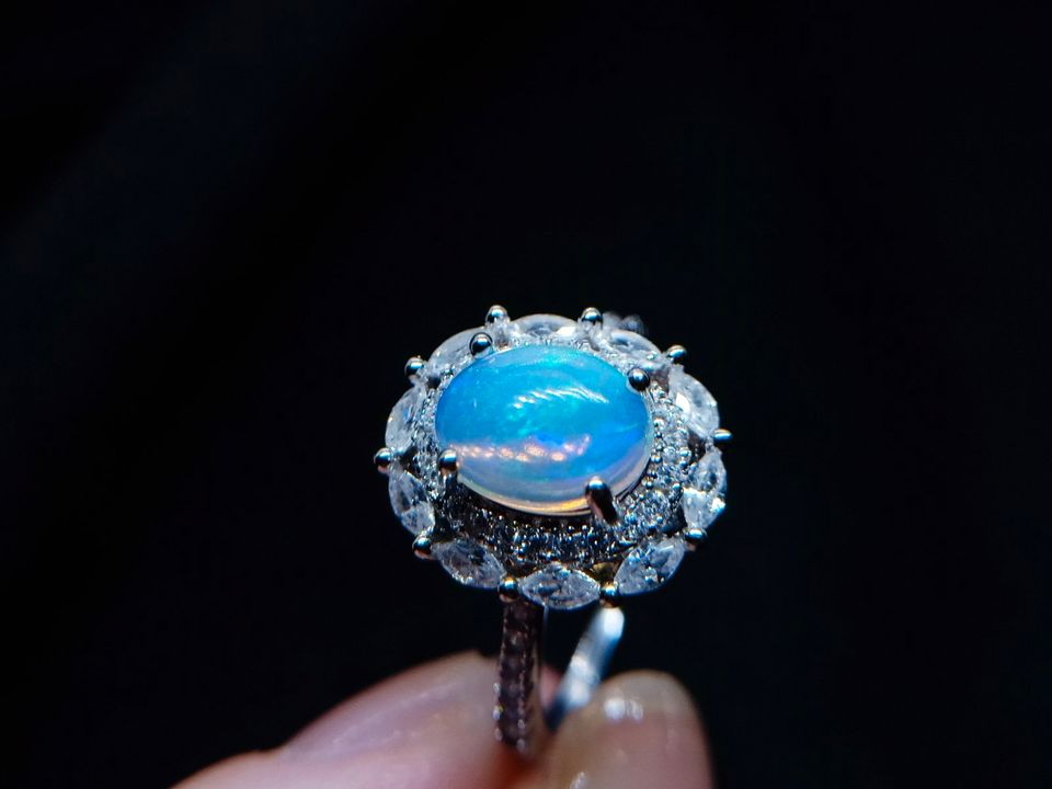Opal 925 Silber Ring Edelstein Schmuck Naturstein Geschenk 45€* in Kruft