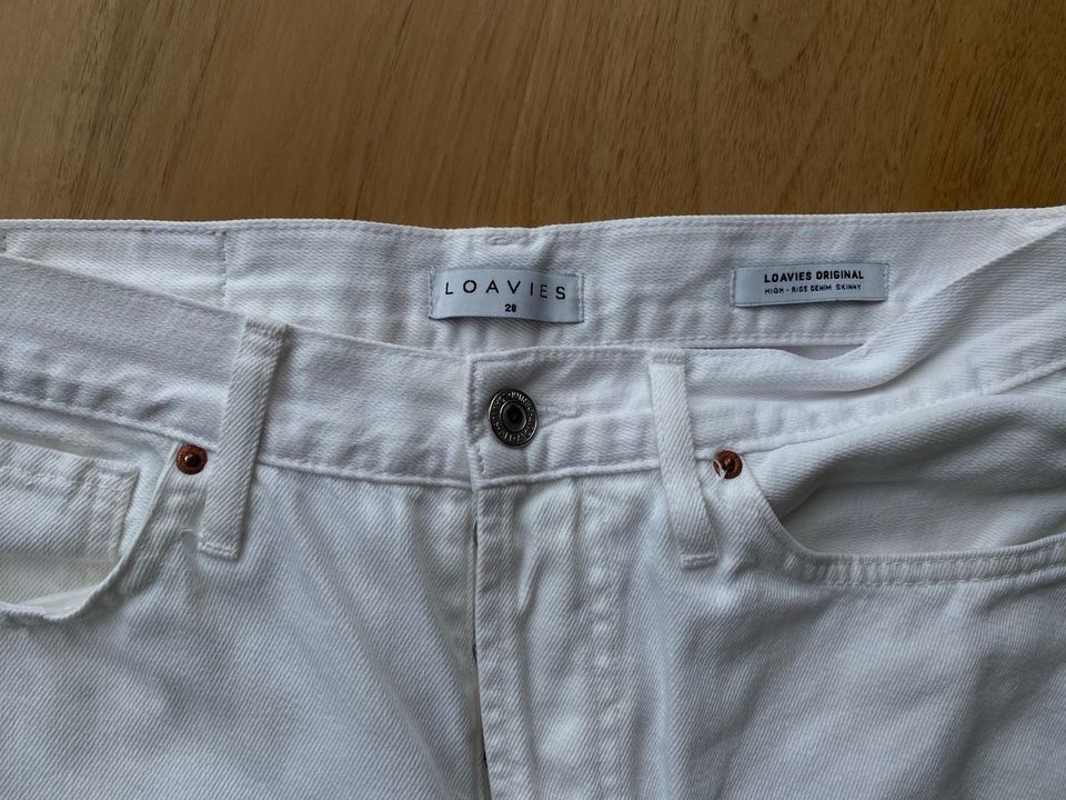 Jeans Hose LOAVIES weiß Gr. 28 in Überlingen