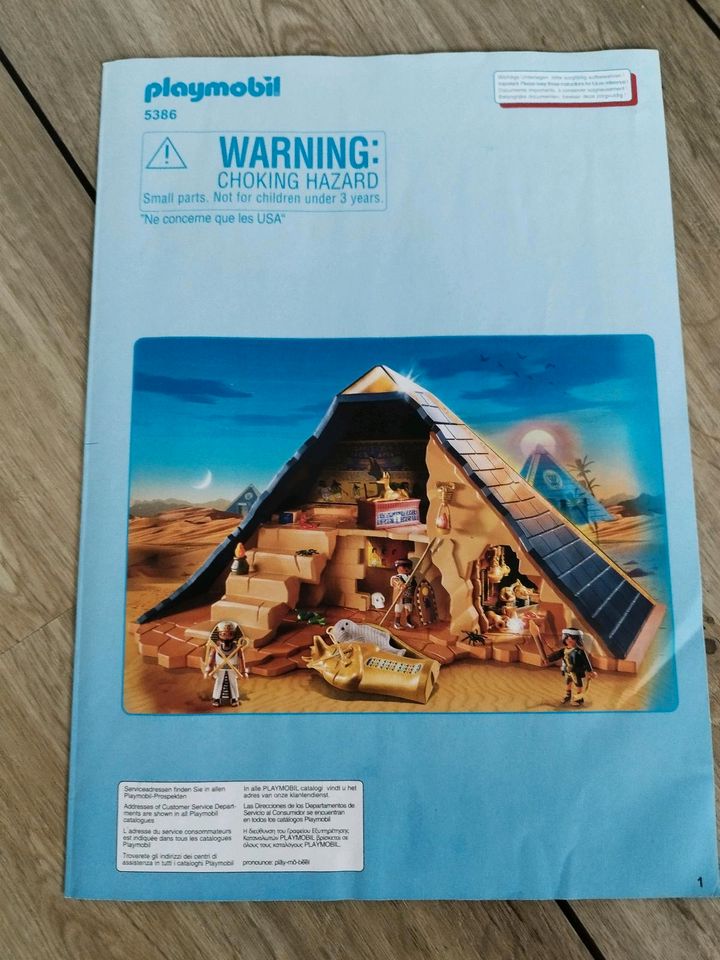 Playmobil Pyramide 5386 + zusätzliche ägyptische Figuren in Rickling