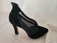 Highheels Pumps schwarz mit Netzeinsatz 40 neu Kiel - Russee-Hammer Vorschau