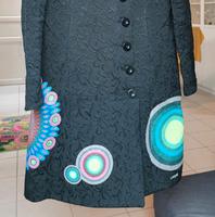 DESIGUAL Mantel Trench Coat Black Multicolor Gr. M 38 Thüringen - Weimar Vorschau