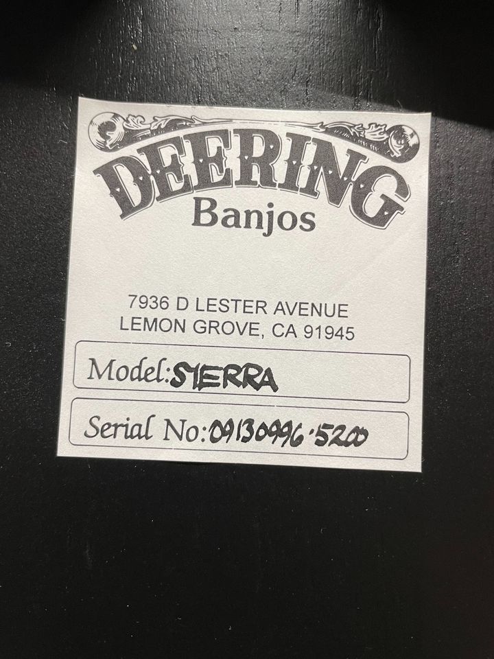 Deering Banjo Company Sierra 5 saitig 5 string 1996 Made in USA in Würzburg