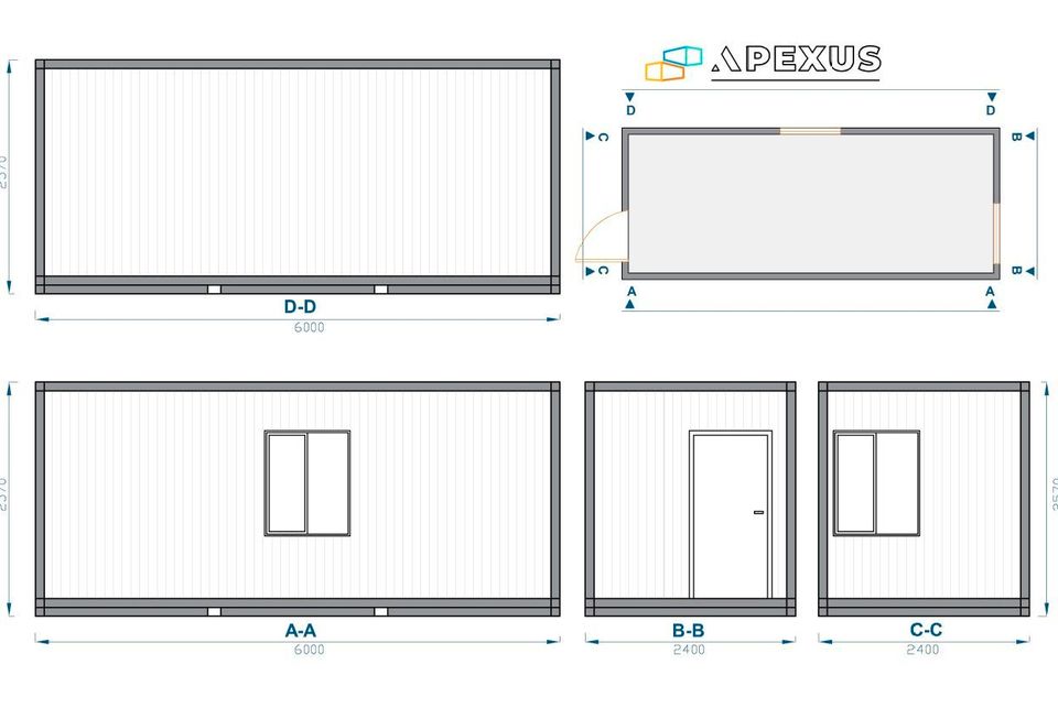 Bürocontainer | Baucontainer | Übergangscontainer | Wohncontainer | SOFORT VERFÜGBAR |  NEUES Model TYP 2 in Bispingen