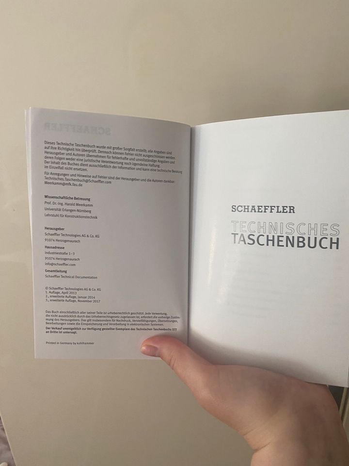 Technisches Taschenbuch Schnaeffler in Aachen