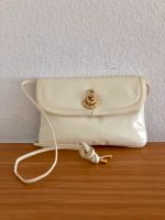 Designer Tasche Enzo Albanese Lackleder Brosche creme Vintage 80s Baden-Württemberg - Heidelberg Vorschau