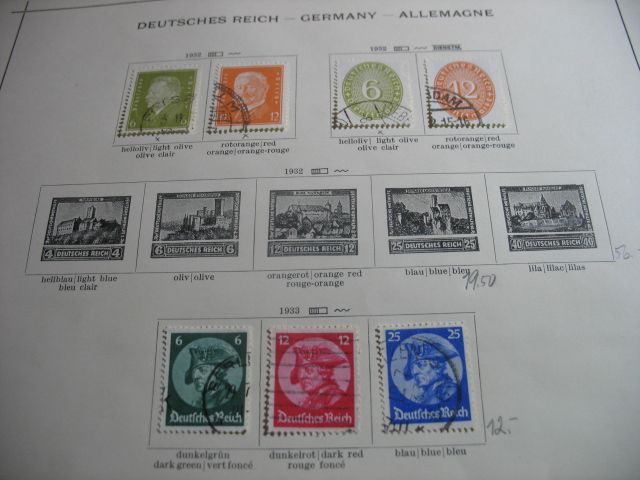 Briefmarkensammlung Deutsches Reich 1924-1932 auf Blätter in Konstanz