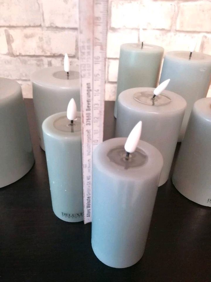 Deluxe Home Art LED Kerzen Salbei grün in Hardegsen