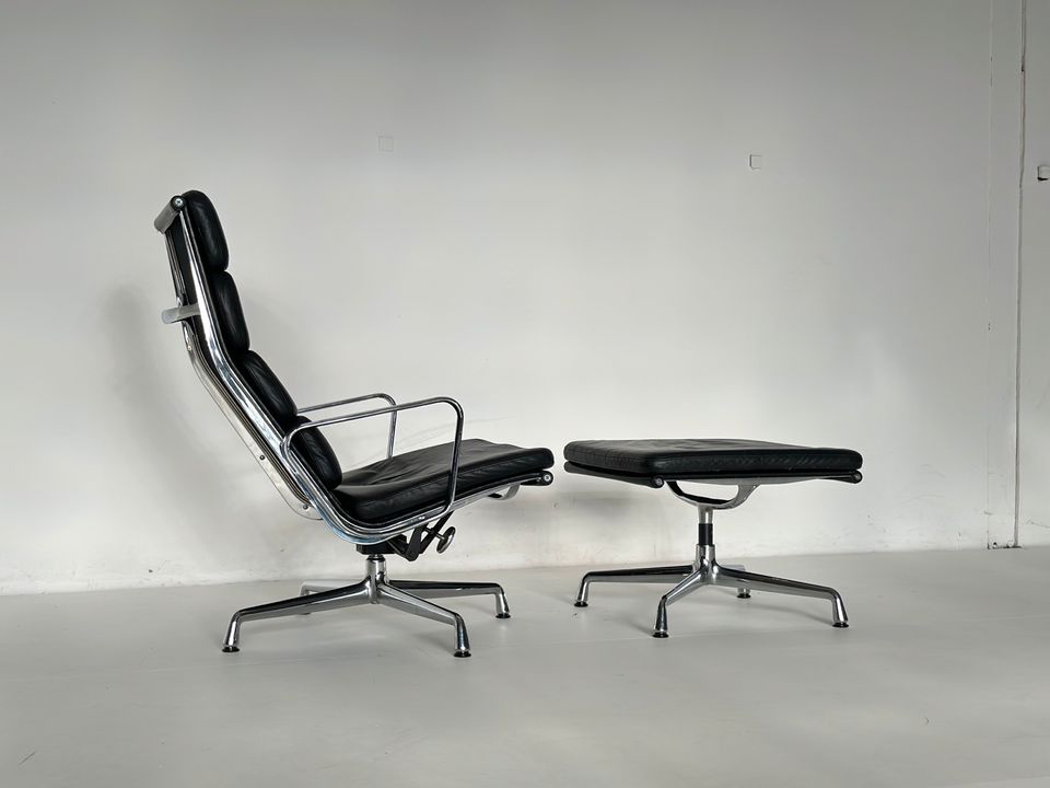 Vitra EA 222 Soft Pad chair Stuhl Sessel Hocker Leder in Höchst im Odenwald