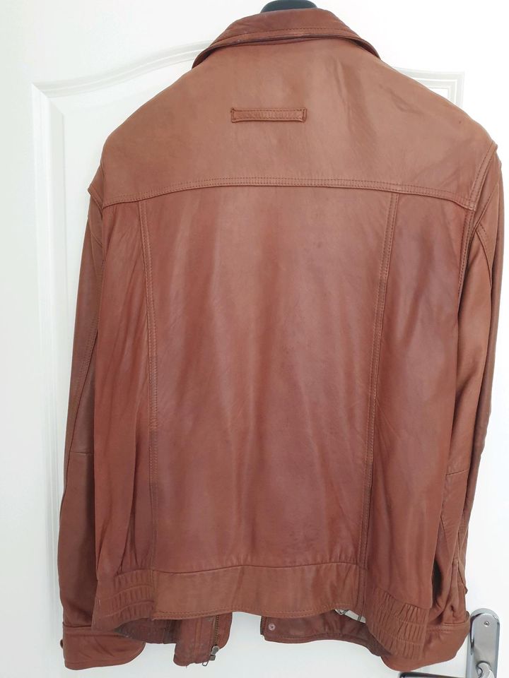 Hochwertige Leder Jacke, Blouson, von Camel, 1980er J. vintage in Wenzendorf