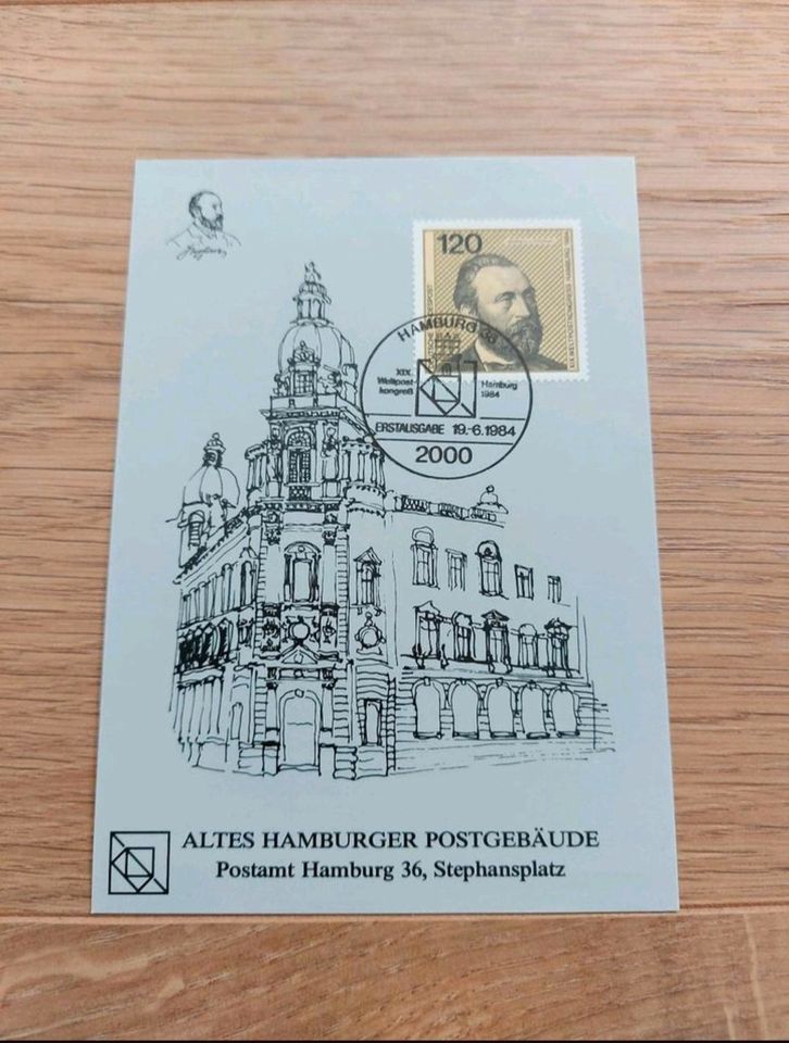 Briefmarke Altes Hamburger Postgebäude in Lübbecke 