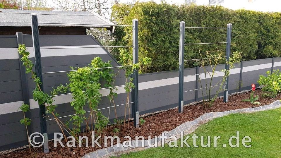 ☘️RANKMANUFAKTUR Design Rankhilfe Rankgerüst Kletterhilfe Rankgitter Spalier Rosenbogen Metall Holz Sichtschutz Garten Terasse Spalierobst Weinrebe Himbeeren Balkon Sichtschutzzaun Hochbeet Pergola ☘️ in Röthenbach