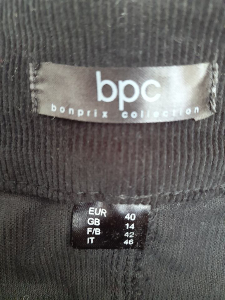 schwarzer Jeans-Cordrock, "bpc", Gr. 40 in Garbsen