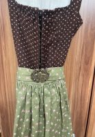 Vintage Dirndl braun / Schürze grün-rosa Bayern - Erding Vorschau