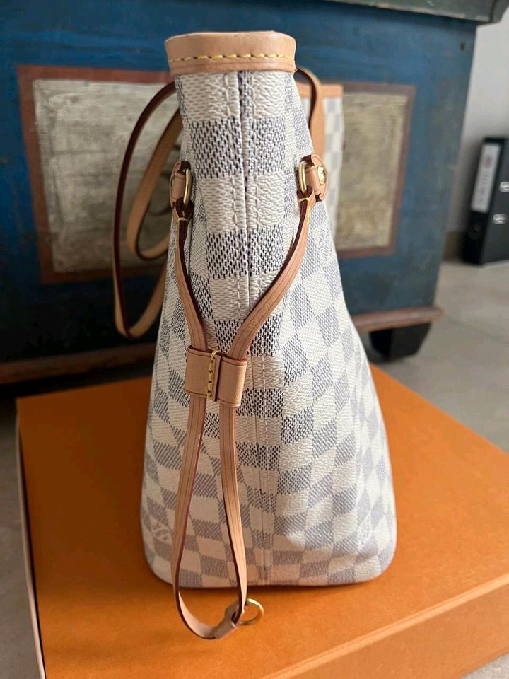 Louis Vuitton Neverfull MM Monogram Azur Fullset mit Rechnung in Aschaffenburg