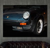 PORSCHE 930 TURBO Leinwand Bild 911 Schwarz Blau Oldtimer Deko Xn Nordrhein-Westfalen - Rüthen Vorschau