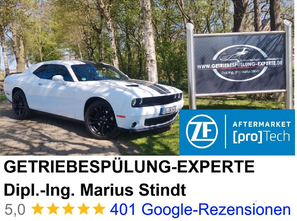 ZF [pro]Tech start Partner und Marktführer,  Spülsystem ohne schädlichen Reiniger !! Getriebespülung BMW Mercedes F10 F11 F30 F31 E60 E61 E70 W211 W212 W213 DSG CVT Audi Ford Opel Wandler 16 Getriebe in Stade