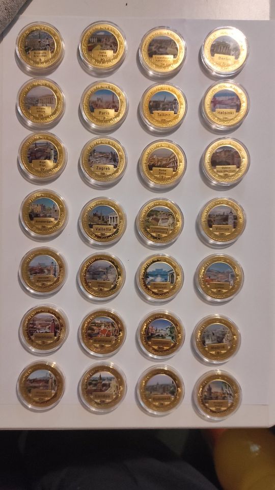 Münzen polierte Platte Hauptstädte Europas mit London, selten in Cloppenburg
