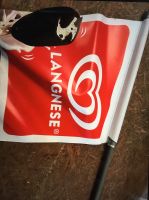 Langnese Fahne Werbung Eis Kiosk lecker rot Rheinland-Pfalz - Idar-Oberstein Vorschau