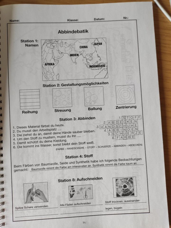 Buch: eine 2. Hand voll Zirkel, Textiles Werken Zirkel, Schule in Pfedelbach