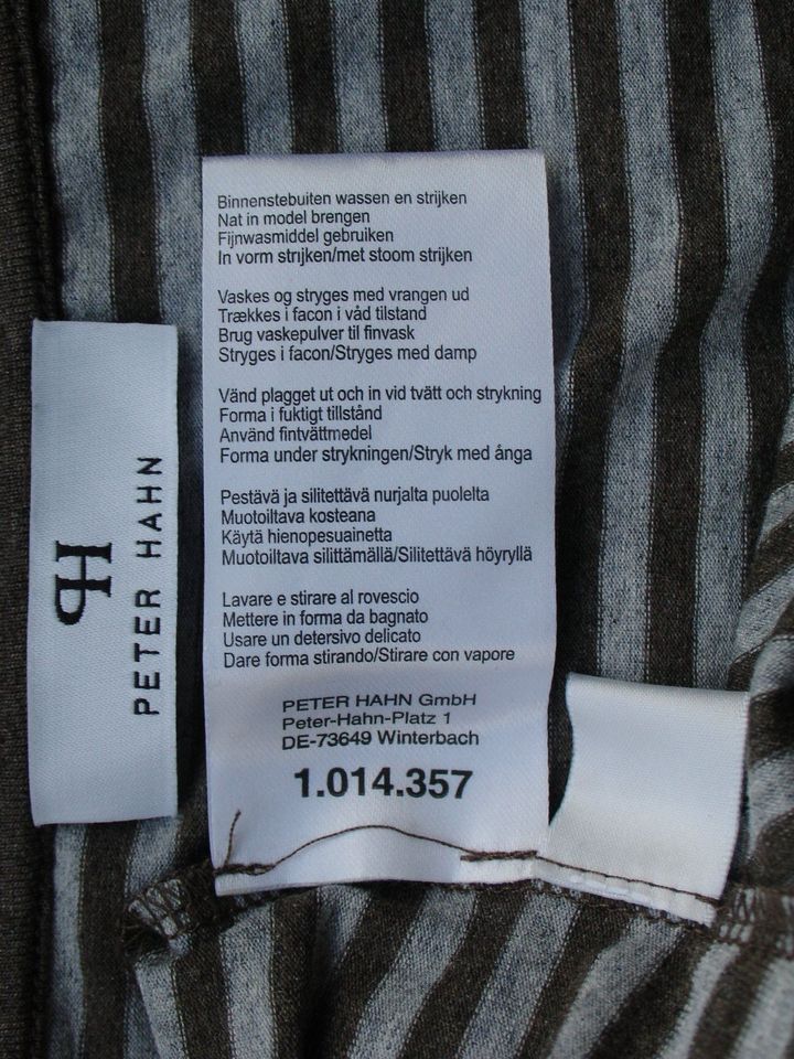 PETER HAHN 2 x Rundhals-Shirt 3/4-Arm gestreift Gr. 44 LP.: 49 € in Kiel