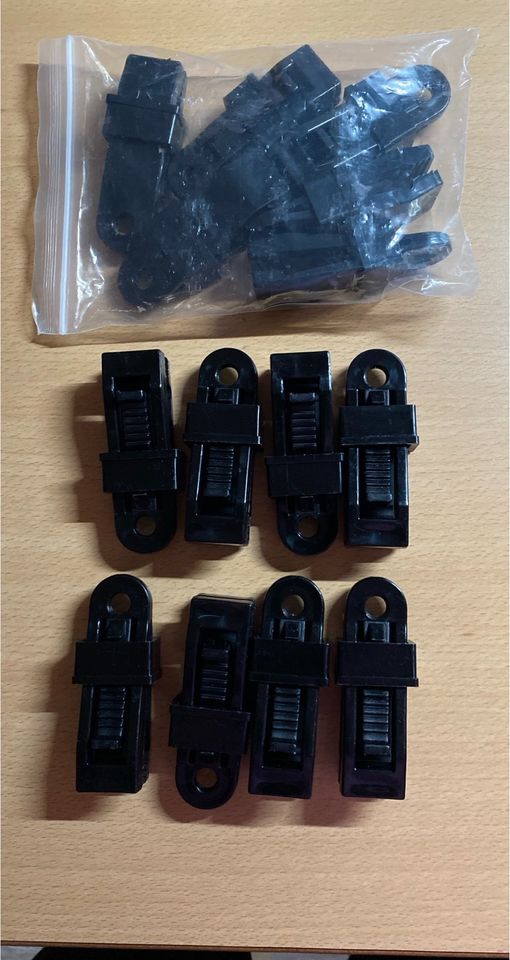 16 Planen-Clips, Farbe schwarz  NEU / OVP in Achtrup