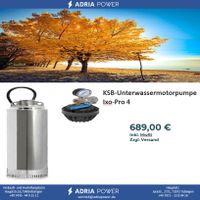 KSB Unterwassermotorpumpe Ixo-Pro 4 Pack 1×230 V, IP 68 Baden-Württemberg - Tübingen Vorschau