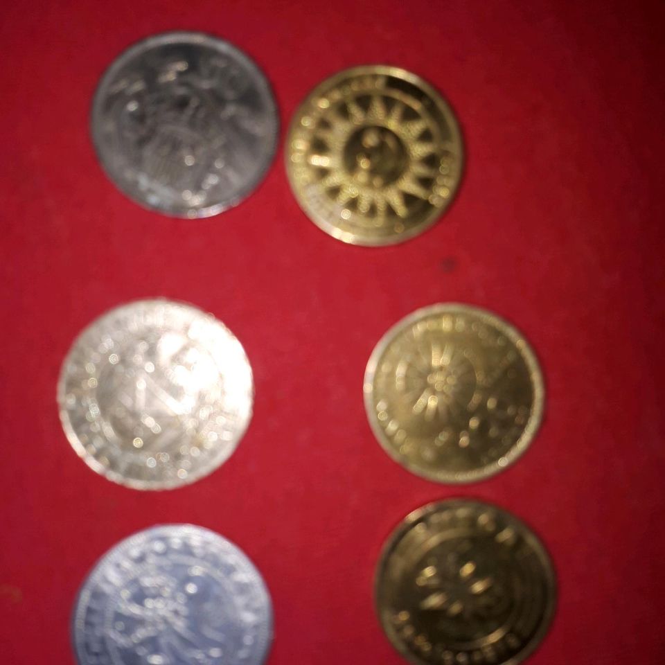 Verschiedene Münzen in Parthenstein (bei Grimma)