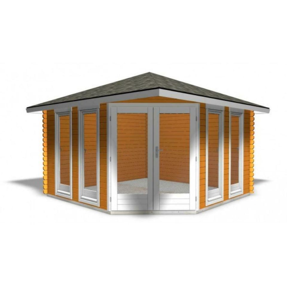 Gartenhaus Blockhaus Gerätehaus Holz 360x360cm, 40 mm, 403935 in Versmold