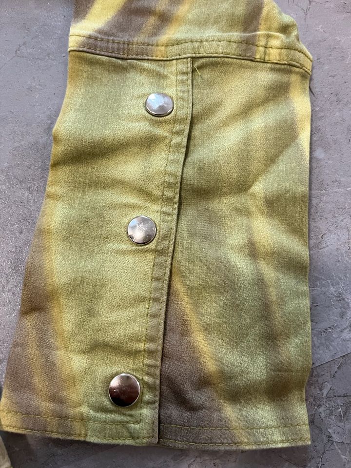 Dünne Jeansjacke gelb grün Gr. S Carla Kops Vintage tailliert in Saarbrücken