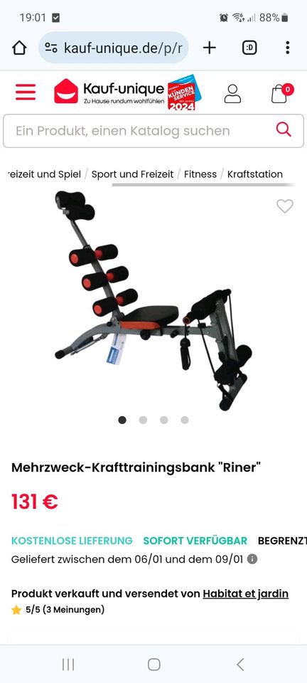 Apolyne / Riner 6 Bench Mehrzweck Hometrainer Fitness Gerät in Schwabach