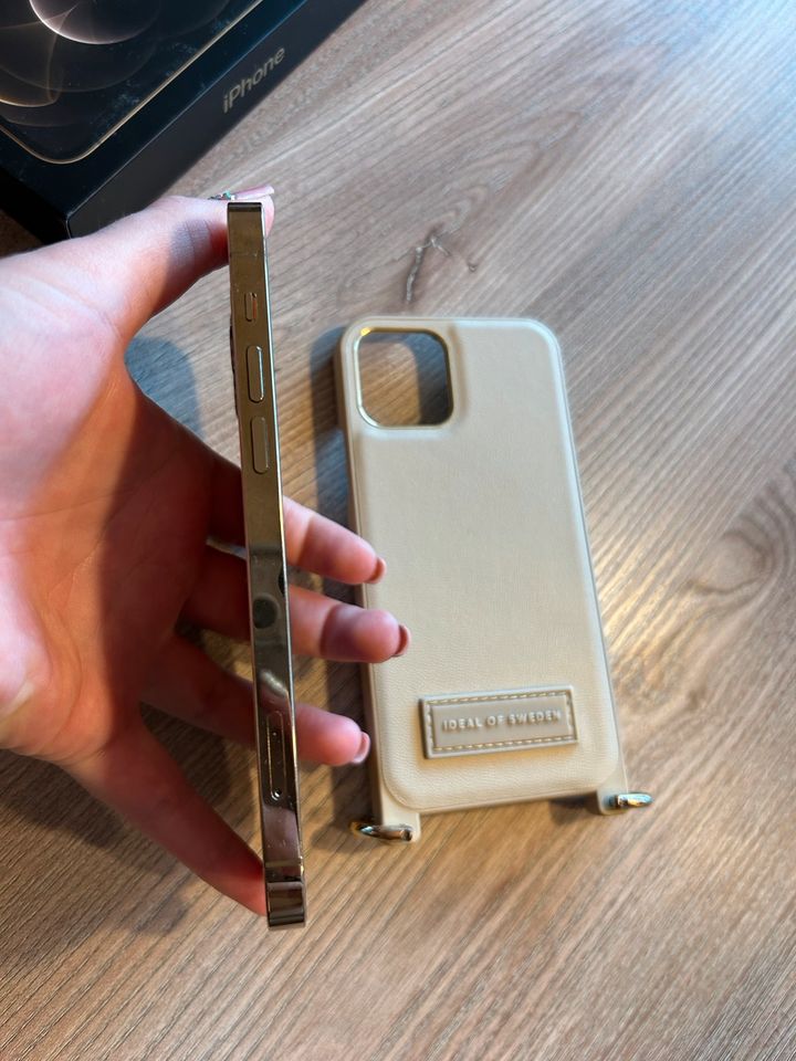 iPhone 12pro, 128gb, gold,neuwertig, Hülle v. Ideal of Sweden in Nordwalde