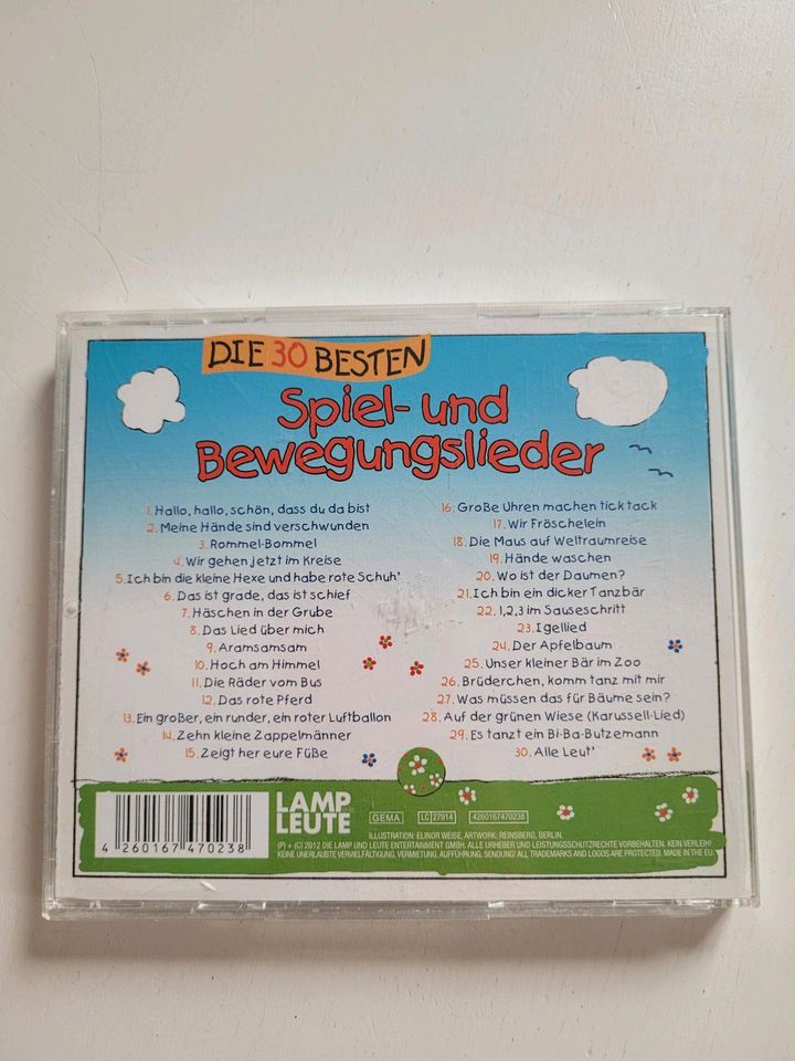 Die 30 Besten Spiel & Bewegungslieder Kinderlieder CD Musik in Wendlingen am Neckar
