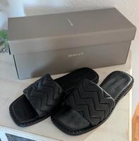 Gant Schuhe Pantoletten Leder Sandalen Schlappen schwarz Altona - Hamburg Sternschanze Vorschau