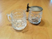 Schnapsbecher Glas mit Zinndeckel, Rein Zinn Niedersachsen - Gehrde Vorschau