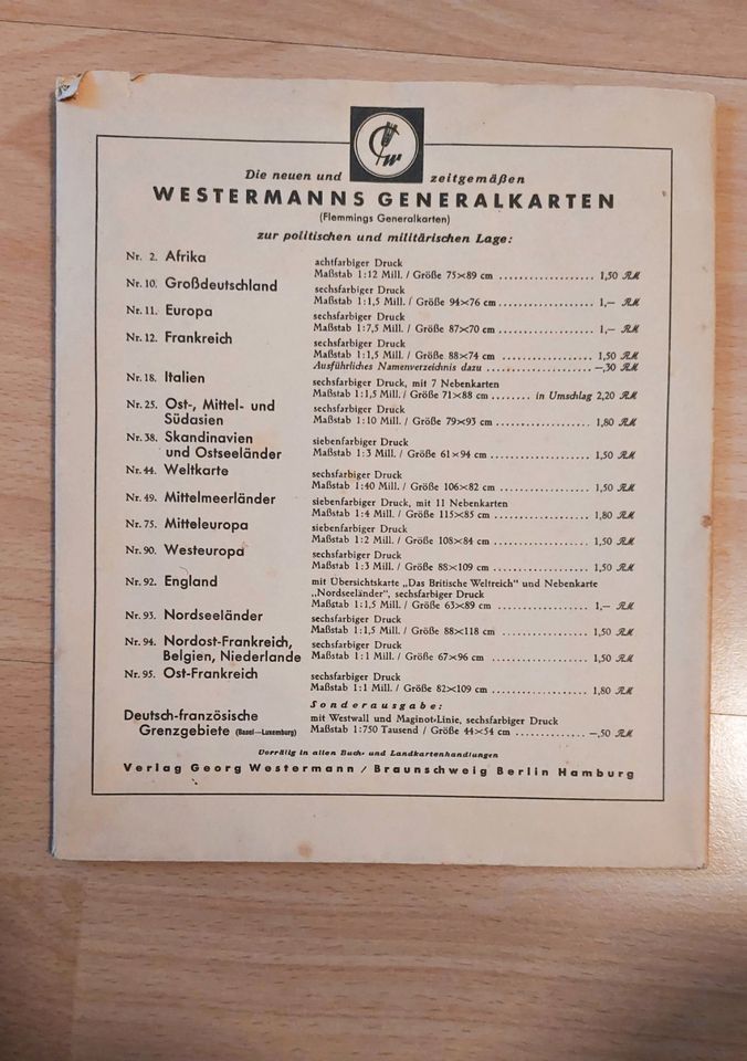 Westermanns Generalkarten Nr. 25 Ost-, Mittel- & Südasien 1941 in Dresden