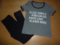SPORT SET - SHIRT + LEGGINGS - GR. S - GRAU + SCHWARZ Düsseldorf - Eller Vorschau